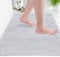 LuxUrux Bath Mat-Extra-Soft Plush Bath Shower Bathroom Rug, 1'' Chenille Microfiber Material, Super Absorbent Shaggy Bath Rug (White, 50 x 80 cm)