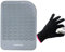 Flat Iron Travel Mat, Curling Iron Counter Protector with Heat Resistant Glove for Curling Irons, Hair Straightener, Flat Irons and Hair Styling Tools, 9” x 6.5”, Gray by Lessmon