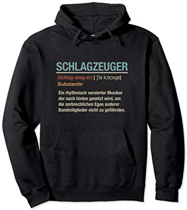 Schlagzeuger Definition Begriff Lustiges Geschenk Drummer Pullover Hoodie