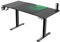 Ultradesk - Scrivania regolabile in altezza Level V2 - Scrivania elettrica per computer - 140x68 cm, per il gioco, il telelavoro - Set con tappetino per mouse XL - Nero, verde