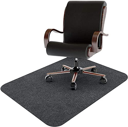 KAZOLEN Bodenschutzmatte für Hartböden, Bürostuhlunterlage Bodenmatte Stuhlunterlage,Bodenschutzmatte für Laminat, Parkett, Fliesen und Hartböden (Dunkelgrau, 140 x 90 cm)