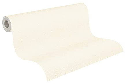 Architects Paper Uni Floral|Impression Vliestapete 10,05 m x 0,53 m weiß creme Made in Germany 377037 37703-7
