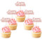 Gyufise 36 Stück Happy Retirement Cupcake Topper Glitzer Ruhestand Cupcake Picks Ruhestand Thema Geburtstag Party Kuchen Dekorationen Rose Gold