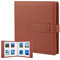 256 Taschen Fotoalbum für Fujifilm Instax Mini Kamera, Fotoalbum für Polaroid, Ledereinband, Fotoalbum für Instax Mini 12 11 9 40 90 8 7 Evo LiPlay Sofortbildkamera, 2x3 Fotoalbum (Braun)