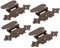 KOTARBAU® 4er Set Dekoratives Scharnier für Schrank Asymmetrisch Retro-Scharnier Antik Kupfer
