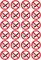 Nation 24 Stück Rauchen Verboten Aufkleber Sicherheitshinweis Verbotsschild Infoschild Zigaretten Nicht gestattet Warnzeichen Selbstklebende Karte Sticker 24 x 4 cm- R017 Weiss