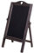 Werbetafel HWC-E51, Aufsteller Kreidetafel, 66x37x27cm Shabby-Look Vintage - grau-braun