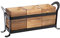 BTSKY Organizador de cubiertos de madera con bandeja de metal, organizador de cubiertos de 3 compartimentos, caja de almacenamiento de utensilios para encimera de cocina, organizadores de