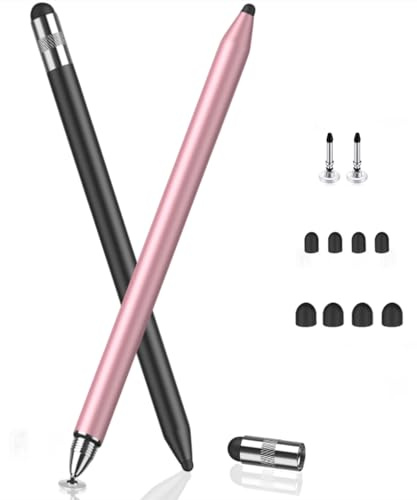 Pennini capacitivi per iPad, MEKO 3 in 1, ad alta sensibilità e precisione | Penna touch 2 in 1 per tutti i telefoni/tablet come iOS, Android, iPhone, iPad, Huawei, Xiaomi, ecc