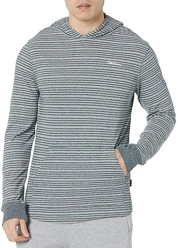 Volcom Static Stone Long Seleve Chemise à capuche pour homme, bleu marine, Taille S