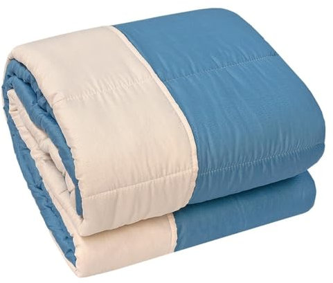 emmevi Trapunta Piumone Invernale Double Face 250 gr Ufficiali Coperta Calda Letto Singolo Blu