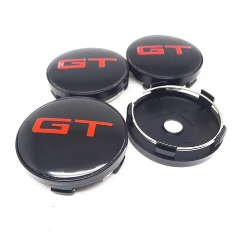 TrUkd 4 Stück 60MM für Auto Radnabenkappen Kompatibel mit für GT Line GTLine Peugeot VW Ford Kia Sportage Rio - stark und robust - Nabenkappe für Auto,A