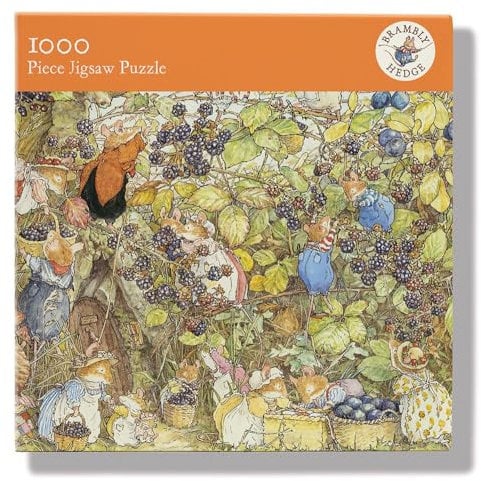 1000 Piece Jigsaw Puzzle - 'The Harvest' Artistic Design from the Brambly Hedge Series - Full Image Poster Included