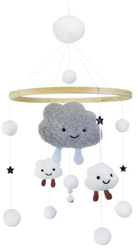 1 Stück Wolke Baby Windspiel, Windspiel Baby, Krippenzubehör, Babyprodukte, Krippenspielzeug, Baby-Wanddekoration, Windspiel Baby