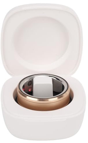 VGEBY Smart Health Ring Sleep Monitoring Step Counting IP68 Waterproof Rechargeable Wearable Smart Ring Fitness Tracker (Rose Gold)