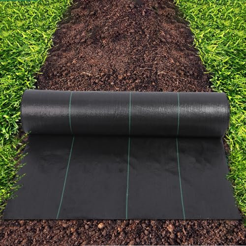YiHYSj 90g/m2 Unkrautvlies Gartenvlies Unkrautfolie Bodenschutzvlies zur Unkrautbekämpfung Reißfestes Unkrautflies für Garten Hochbeet Einfahrt