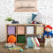 EZOWARE 6er-set Aufbewahrungskörben, Behälter, faltbare Würfelboxen aus Stoff für Kinderspielzeug, Kinderzimmer-Organizer, Schrank, Zuhause – 33x37x33cm / Roibuschtee