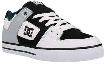 Dc Shoes Men's Pure Sneaker, New Teal White, 10 UK