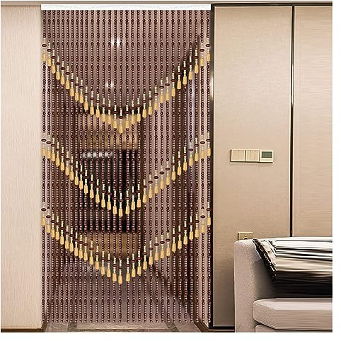 YHDMBBSHNB Bambusvorhang, Holzperlenvorhang, Fadenvorhänge Türschirm for Türen Fenster Ornament Schlafzimmer Badezimmer Wohnzimmer Trennwand Custom(31 strands-W24xH79in)