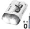 BORUIT U6 Mini Torch, 1600 Lumen Rechargeable Small Powerful Flashlight, Pocket Flashlight with IP68 Waterproof, Rotatable Back Clip, Magnetic Tail, for Camping Emergency Working (White)
