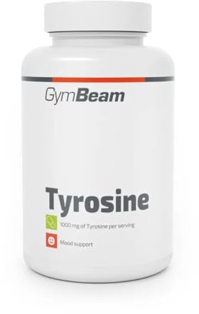 GymBeam L-Tyrosin (1000 mg) - Nicht-Essentzelle Aminosäure, praktische Kapseln, mit Tyrosin als Vorstufe von Adrenalin und Dopamin, Nahrungsergänzungsmittel zur Neurotransmitter-Unterstützung, 120caps