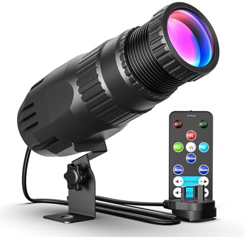 20W Pinspot LED Light RGBW 4 in 1 Mini Beam Spotlight 3 Modes Mirror Ball Projector with Remote Control Stage Effect Light for Bar Disco Dance Halls Party Wedding