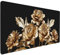 Schreibtischunterlage, Mauspad mit Leder und Rutschfester Wildleder, Mousepad Multifunktionales Mousepad Laptop Schreibunterlage, Tisch-Schutz Unterlage für Büro/Home 800x400x3mm, Gelb Anlage 0-2