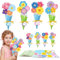 DKINY 24 Stück Blumenstrauß Bastelset Kinder Blumen Papier Kreativset DIY Blume Papierbastelset Kunsthandwerk Geschenk für Jungen Mädchen Frühling Kindergeburtstag Muttertagsgeschenk