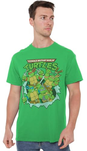 manji-devlin corporation TMNT Retro Group Unisex T Shirt, Kelly Green, Large