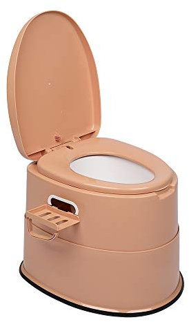 XNYXLPP Tragbare Toilette - Leichtes und kompaktes Innen-/Outdoor -Kommode für Camping, Notwendigkeit und mehr - Abnehmbarer innerer Eimer (Brown)
