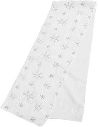 UPKOCH Schneeflocken Tischläufer Für Winter Und Weihnachtsdekoration Elegante Tischdecke Mit Pailletten Für Esszimmer Zuhause Und Partys Vielseitige Deko Für Festliche Anlässe Und