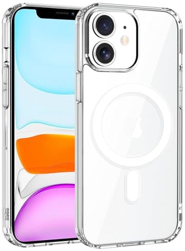 Exsight for iPhone 11 Case, Compatible with MagSafe, Military Grade Airbag Drop Protection, Clear Magnetic Phone Cases, Slim Cell Phone Cover, Anti-Yellowing, Anti-Scratch, Shockproof, Transparent