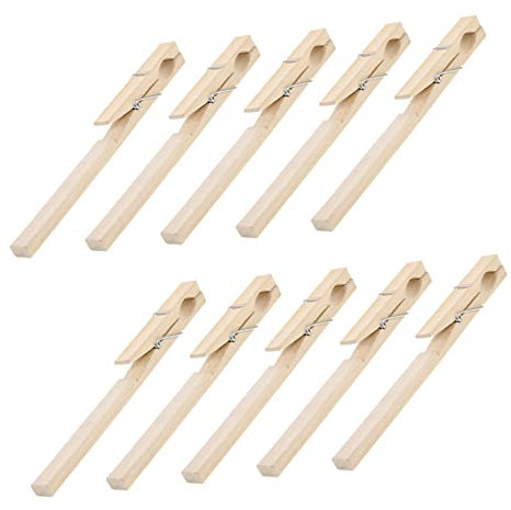 KICHOUSE 10stücke Bambus Reagenzglas Klemme Robust Reagenzglas Halter Experimentierrohrklemme Für Labor Glas Clips Sichere Klammer