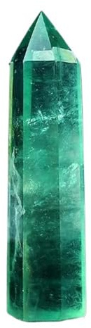 1 piedra preciosa obelisca de cristal de cuarzo verde de 15 a 16 cm