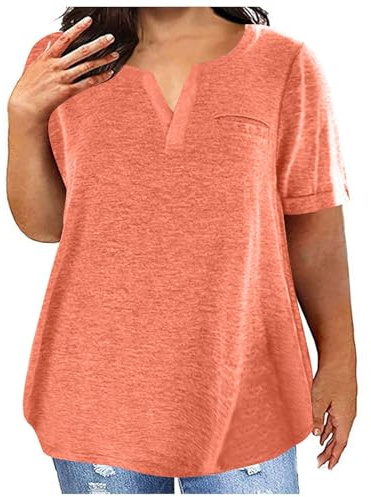 Tee Shirt Coton Femme Élégant Habit Respirant Haut Décontracté Tee Shirt Manches Courtes Leger Teeshirt Fin Cut Chemisiers et Blouses Business Tee-Shirt Ete Blouse Élégante Tshirt
