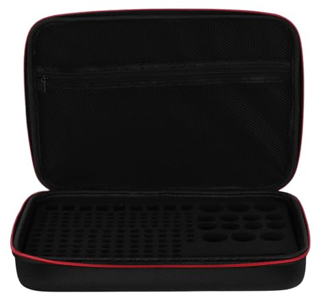 FUNNETOYU Portable Eva Battery Storage Case Holder Box for Aa Aaa Aaaa Size Batteries 9v Lithium Button Cells, Waterproof Multipurpose Organizer for Home, Travel and Garage Use (black)