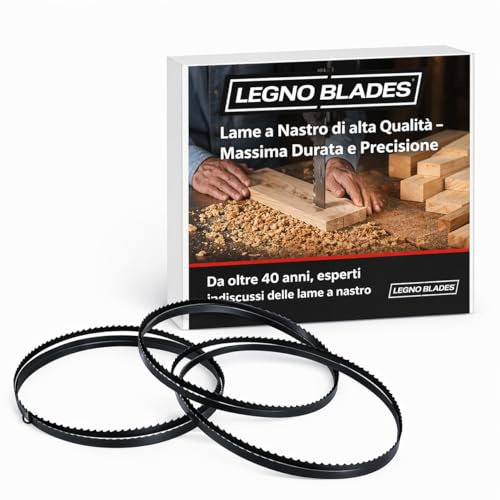3er Set LegnoBlades Bandsägeblatt 1400 x 10 x 0,65 mm für Holz und Holzwerkstoffe - Profi Ersatzteil für Bandsägeblatt TC-SB 200, HBS30, HBS25, PBS 350 - TPI 6