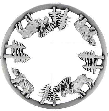 EXCLUSIVE Candle Topper/JAR Topper LID Bears Brushed Silver