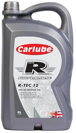 Carlube Triple R KFB005 R-TEC 12 0W-40 Aceite de motor totalmente sintético, 5 L