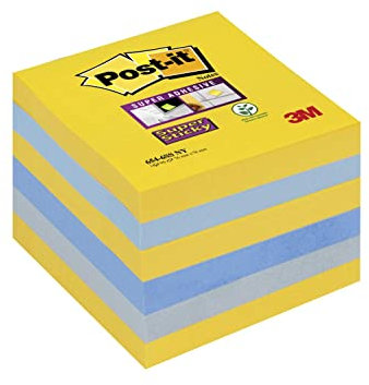 Post-it Super Sticky Notes New York Farben, 6 Blöcke, 76 mm x 76 mm, 654-6SS-NY