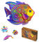 UNIDRAGON Original Holzpuzzle — Glänzender Fisch, 106 Teile, Klein 9.1 x 7.1 Zoll (23 x 18 cm) Schöne Geschenkverpackung, Einzigartige Form Erwachsene und Kinder