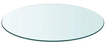 Plateau de table en verre rond en différentes tailles avec forme de verre circulaire (rond 60 cm)