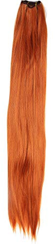WIG ME UP - VK-WEFT-T2735 Tresse Kunsthaar-Tressen über 75 cm lang 250 cm breit hitzebeständig für Cosplay Theater helles Rot Hellrot