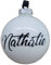 Wunschname auf einer weißen Weihnachtskugel aus Glas | Christbaumkugel | Weihnachtskugel Personalisiert | Weihnachtsgeschenk | Baumschmuck | 1. Weihnachten Baby (Schwarz)
