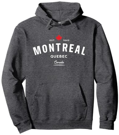 Montreal Quebec QC Vintage Retro Kanada Canada Maple Leaf Pullover Hoodie