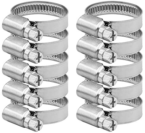 Pangaea Tech Edelstahl Schlauchschellen 25-40mm - 12mm Bandbreite - 10 Stück - Profi Qualität nach DIN 3017 (W2) für Pool, Teich und Garten