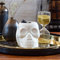 Candle-Brothers Teelicht Duftlampe | Duftlampe Skull | Aromalampe für Duftwachs | Raumduft mit Teelicht | Duftlampe Keramik Weiß | Lampe für Büro, Schlafzimmer, Yoga