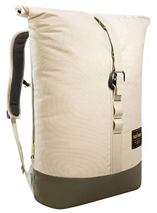 Tatonka Daypack City Rolltop 27l - PFC-freier Kurierrucksack aus recycelten Materialien - Mit Laptopfach - brown rice curve