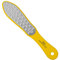 2Easy - Lima Piedi Pro in Acciaio Inox, Lima Professionale a doppia texture fronte/retro - Impugnatura ergonomica - ideale per callosità e ispessimenti (Giallo)