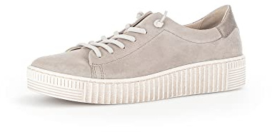 Gabor Damen Low-Top Sneaker, Frauen Halbschuhe,Wechselfußbett,Best Fitting,Laufschuhe,schnürschuhe,schnürer,Visone (beige),38.5 EU / 5.5 UK